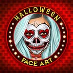 Models Halloween Face Art