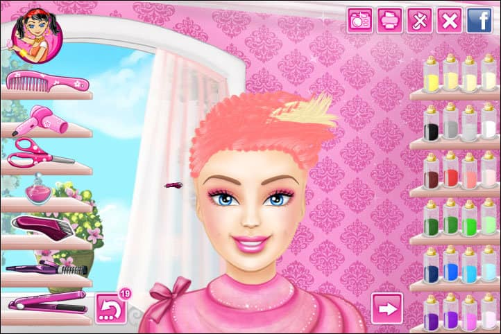 barbie hair cutting and styling games